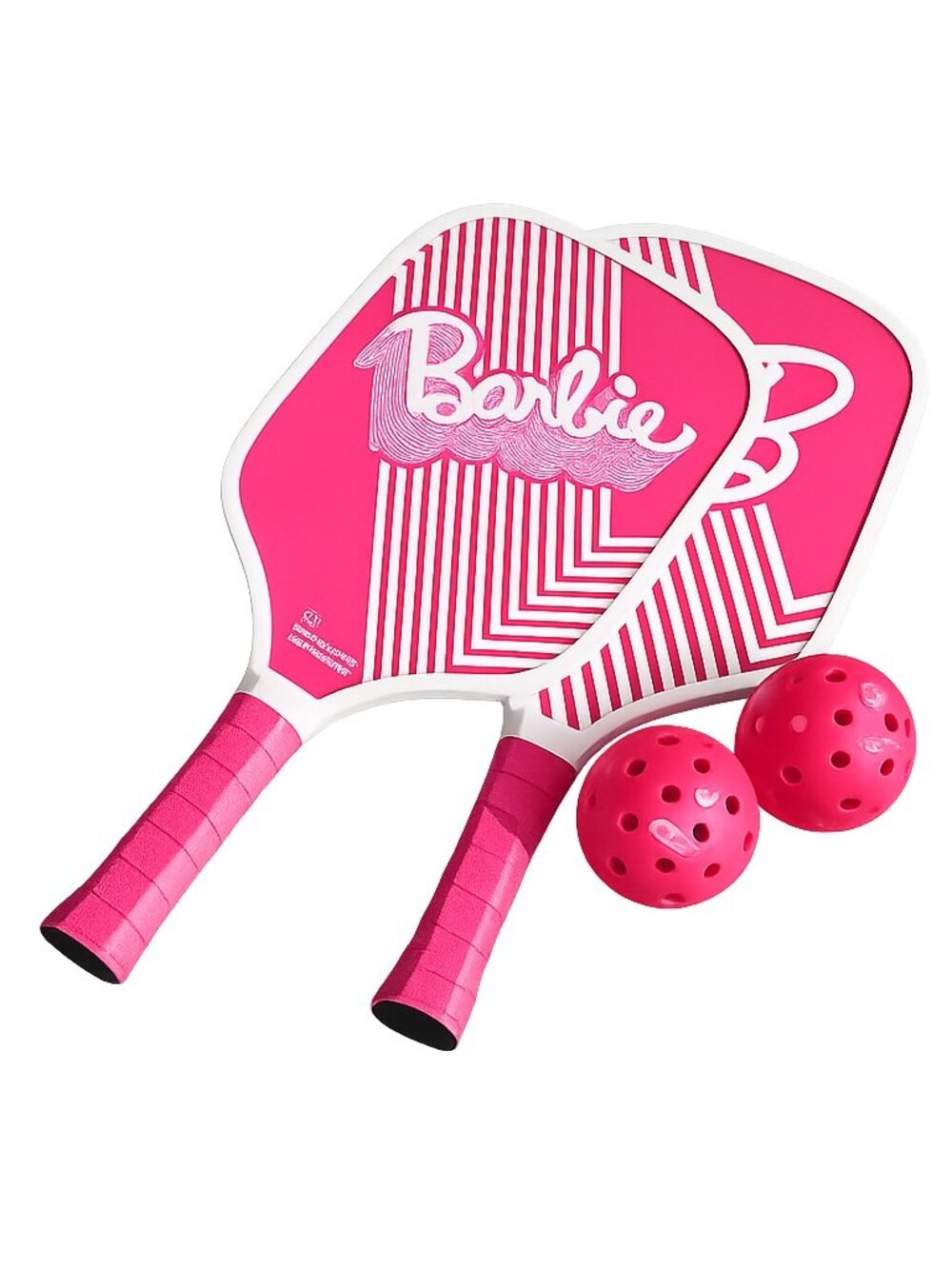 Barbie Pickleball Paddle and Ball Set Barbie Pink with Mesh Bag NWT